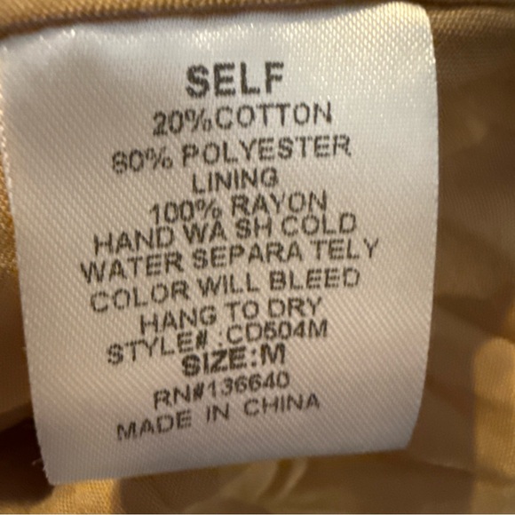 L’ATISTE WOMENS DRESS SZ M PLEATED CASUAL BELTED GOLD COLOR  M26 - Picture 13 of 13